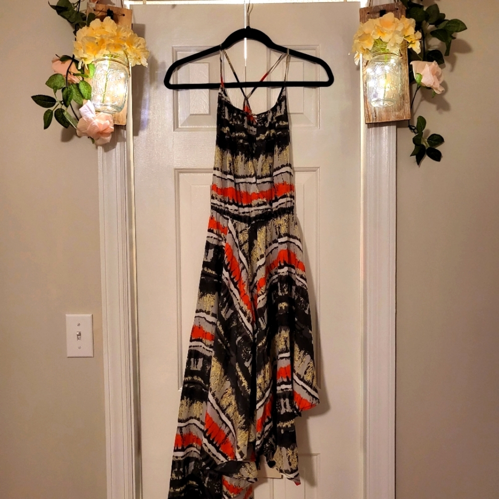Unique, Asymmetrical, dress perfect for picnics, beach or casual 💛❤️ FREE 🎁
